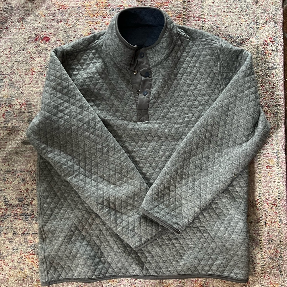 Marine layer reversible quilted sweater
